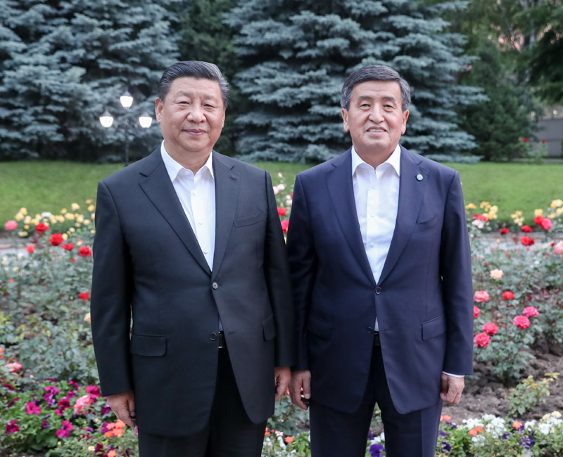習(xí)近平會見吉爾吉斯斯坦總統(tǒng)熱恩別科夫