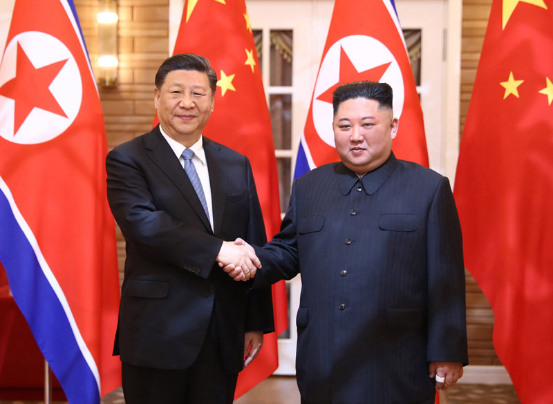 習(xí)近平同朝鮮勞動(dòng)黨委員長(zhǎng)、國(guó)務(wù)委員會(huì)委員長(zhǎng)金正恩舉行會(huì)談
